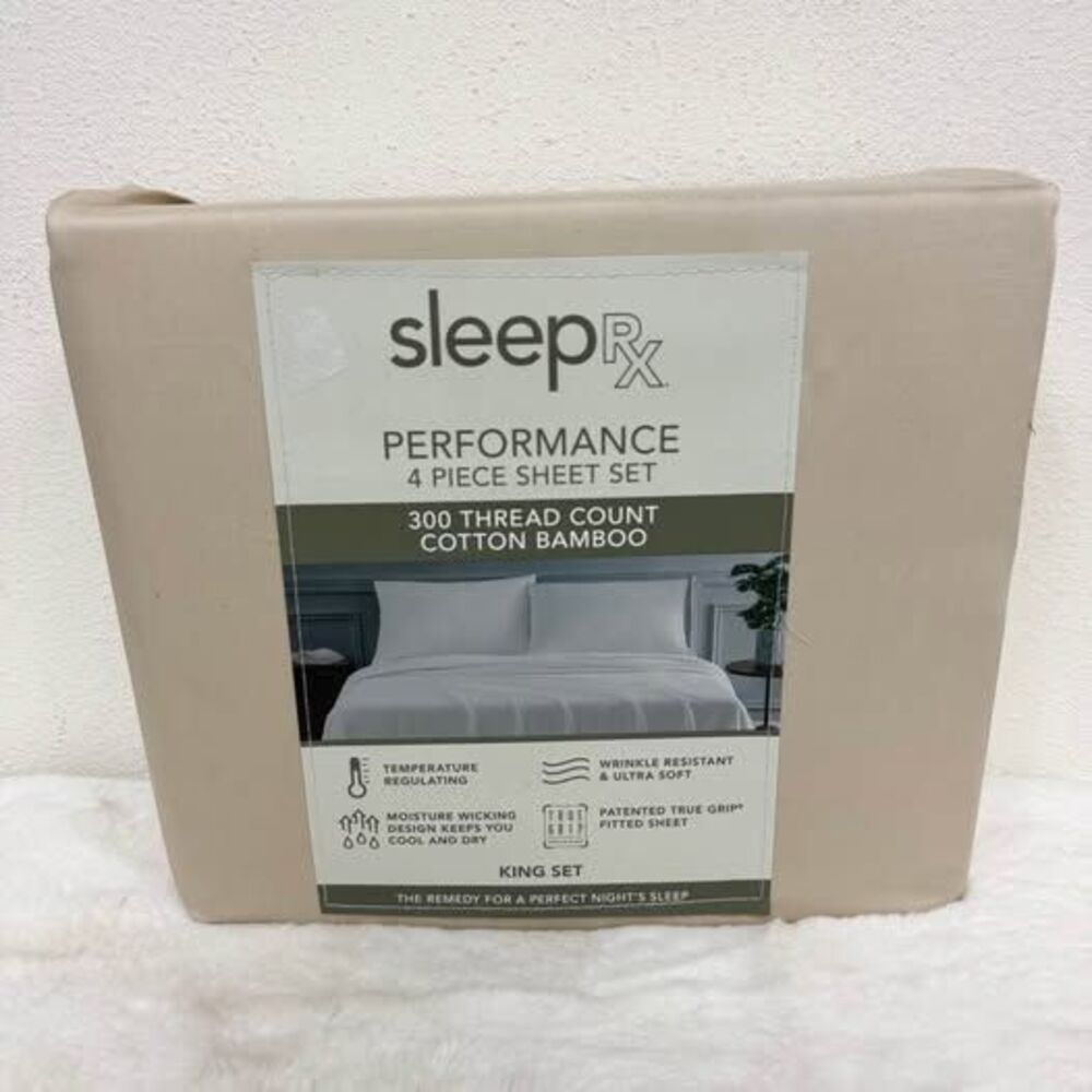 KING Sheet Set Cooling Bamboo/Cotton Oatmeal Color SleepRx